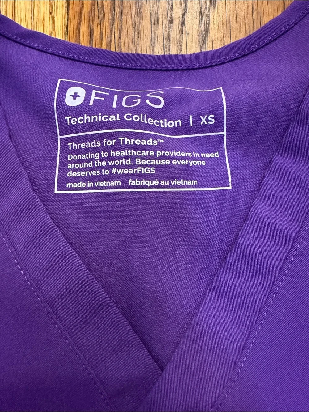 Figs Grape Purple Scrub Top with Joggers - Picture 4 of 4